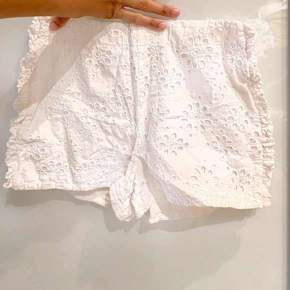 LPA, cropped peasant top with puff sleeves and matching shorts, Size XS - Picture 5 of 5